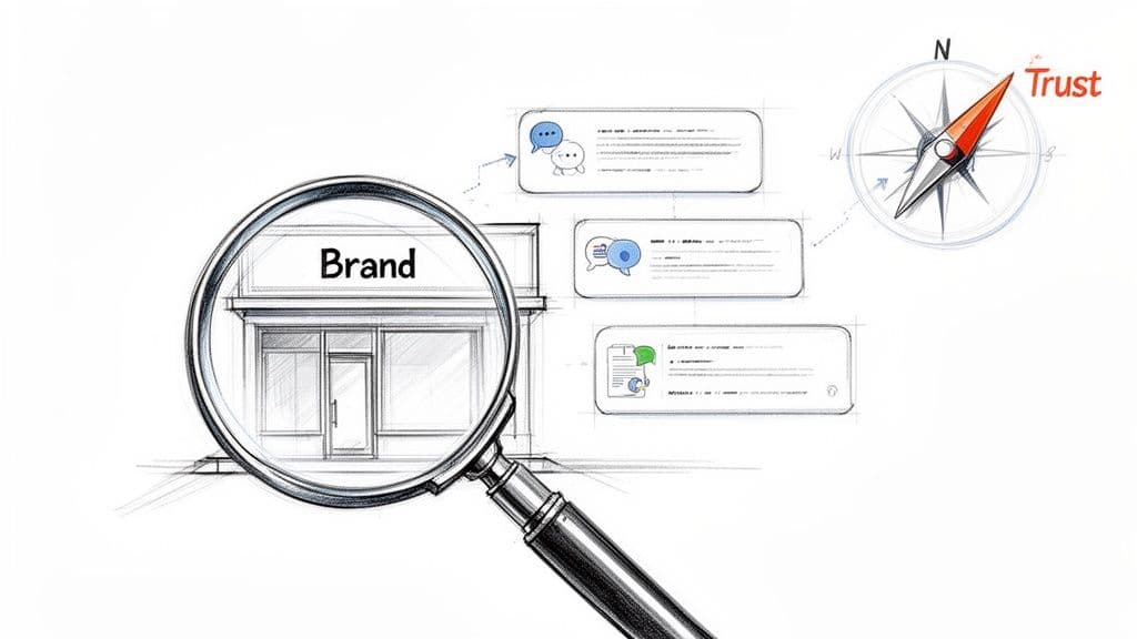 Brand sentiment tracking brand trust