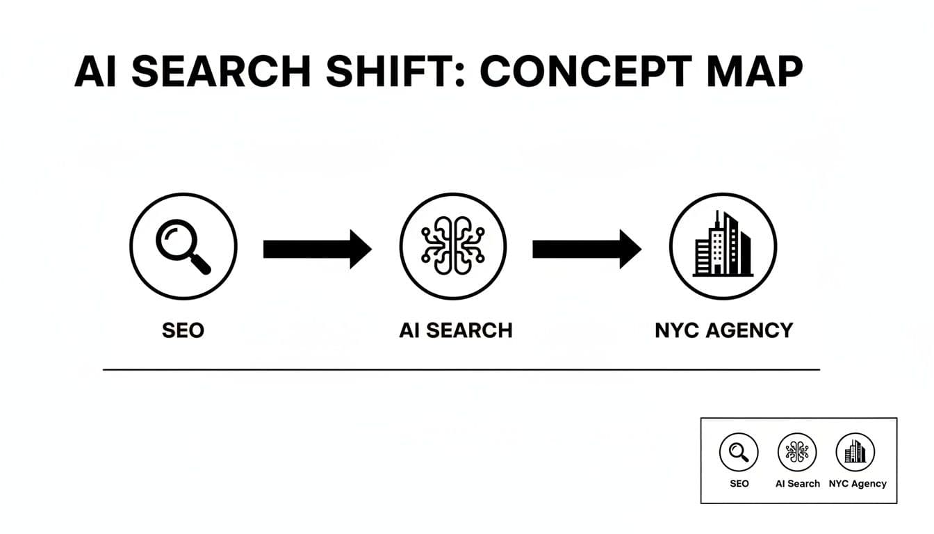 Ai search optimization agency new york concept map