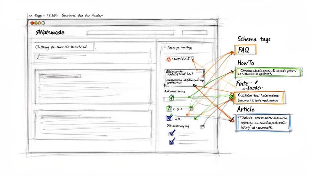 Web content creation schema mapping