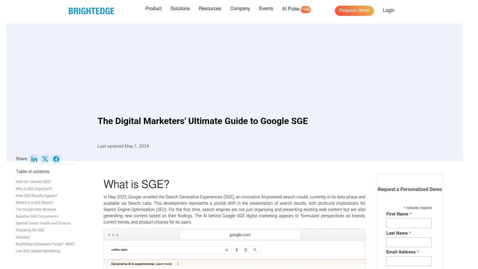 Ai search optimization agency usa sge guide