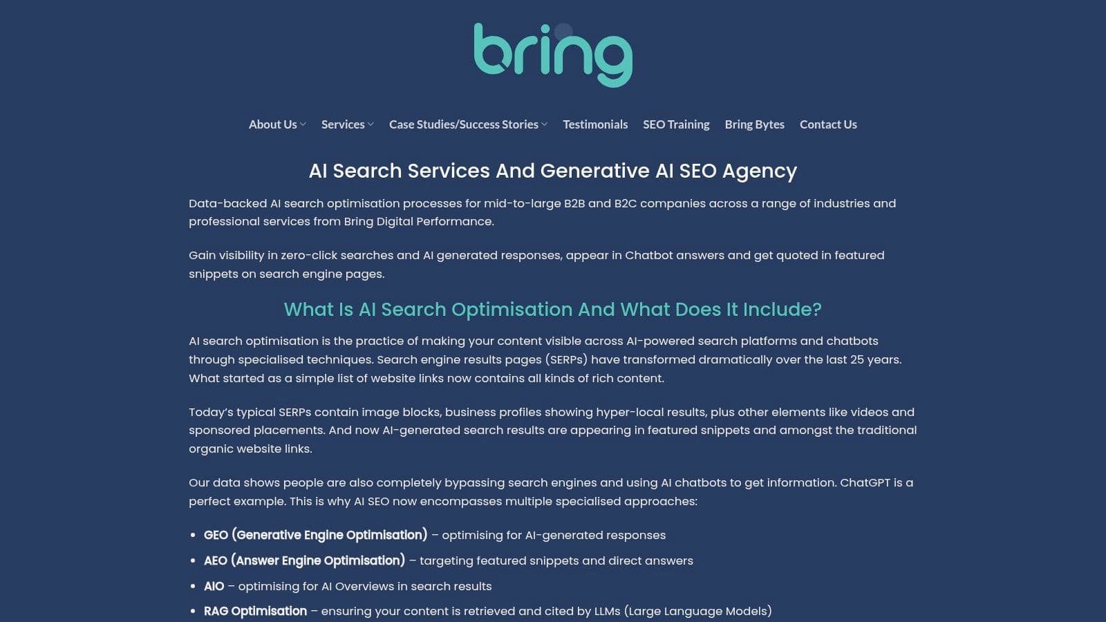Ai search optimization agency australia seo agency