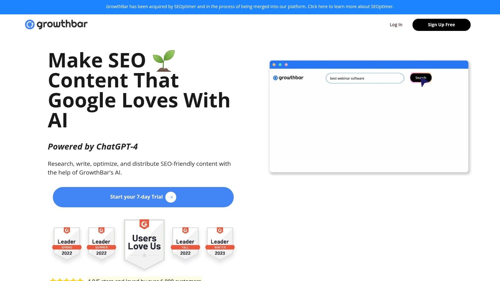 Best outranking alternatives growthbar homepage