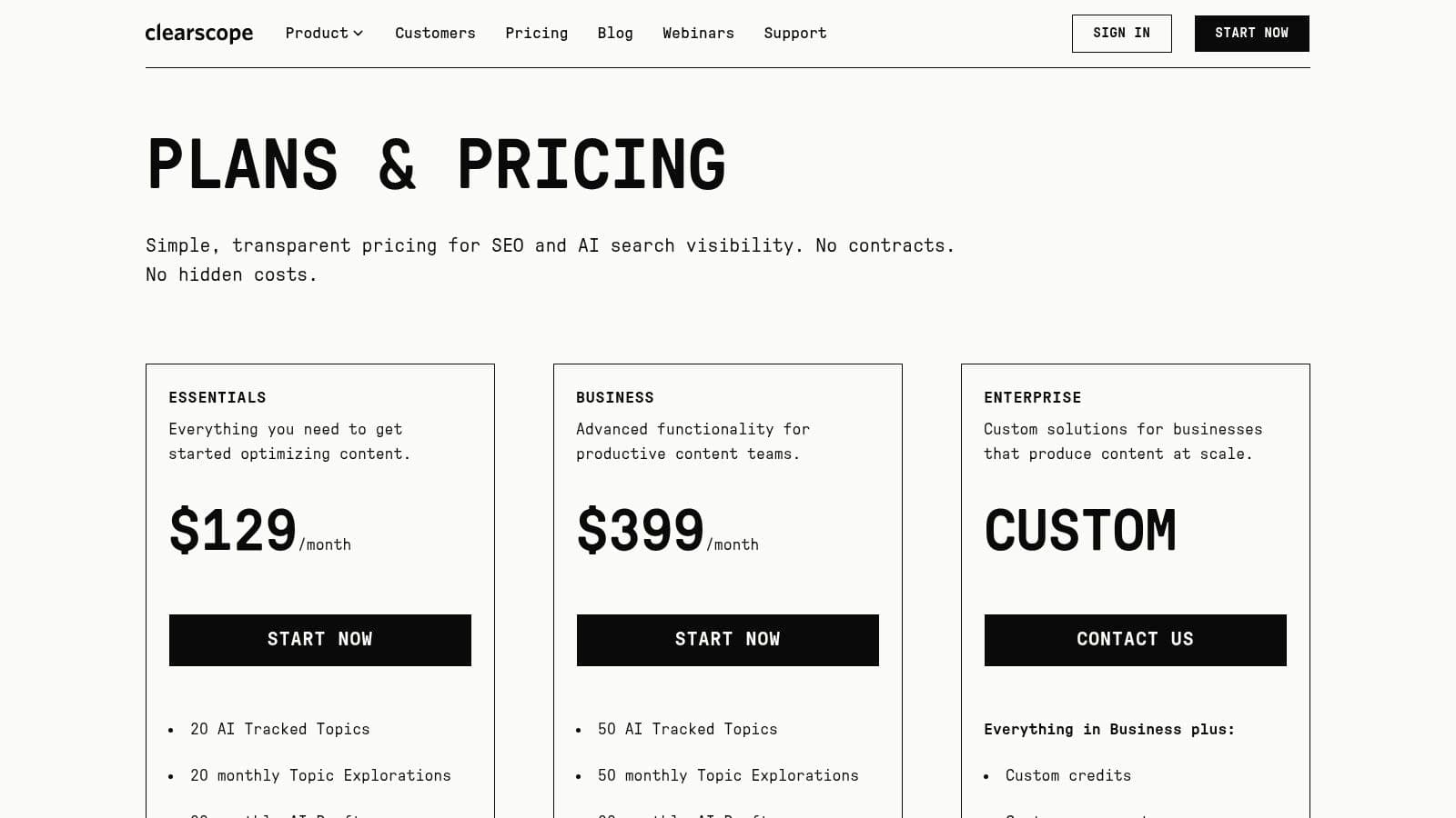 Best frase alternatives pricing page