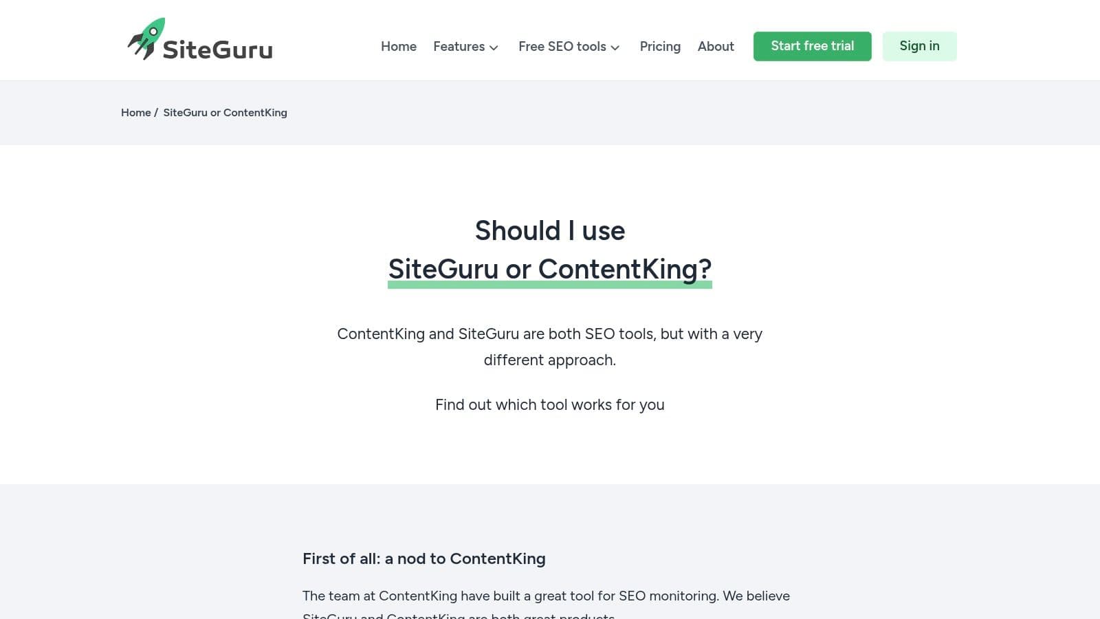 Best contentking alternatives seo tool comparison