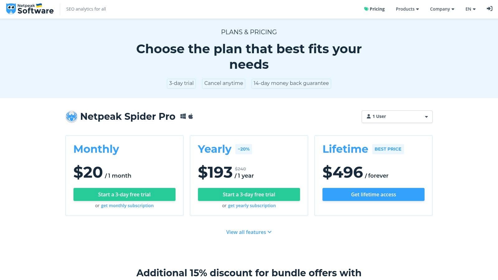 Best oncrawl alternatives software pricing