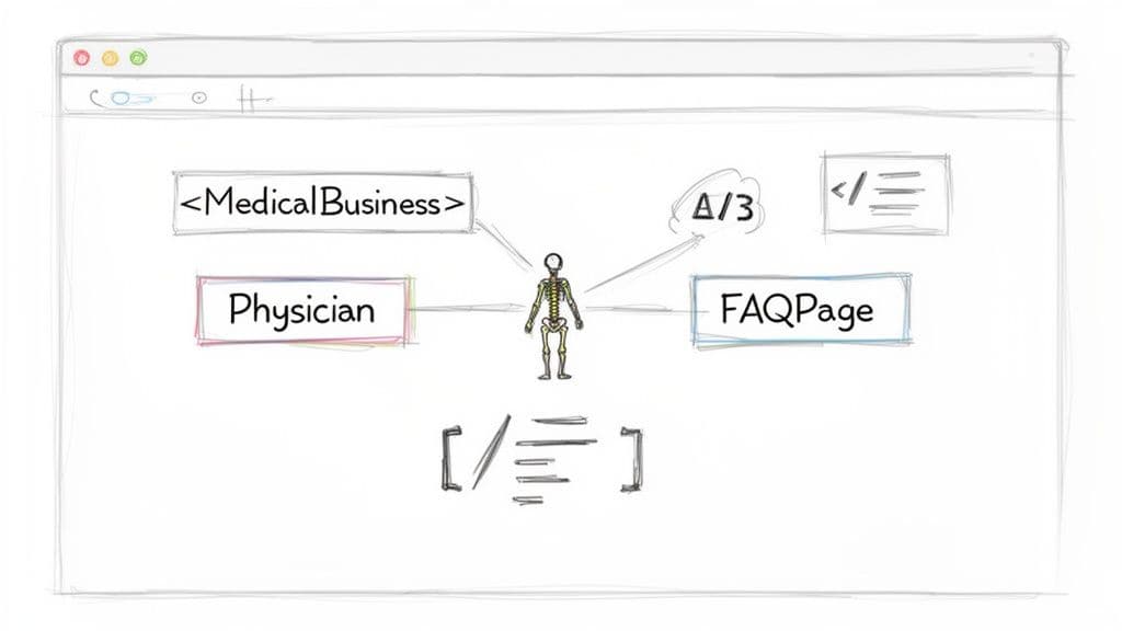 Ai visibility for chiropractors schema diagram