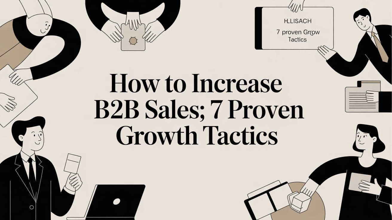 Cover image for How to increase b2b sales: 7 Proven Growth Tactics