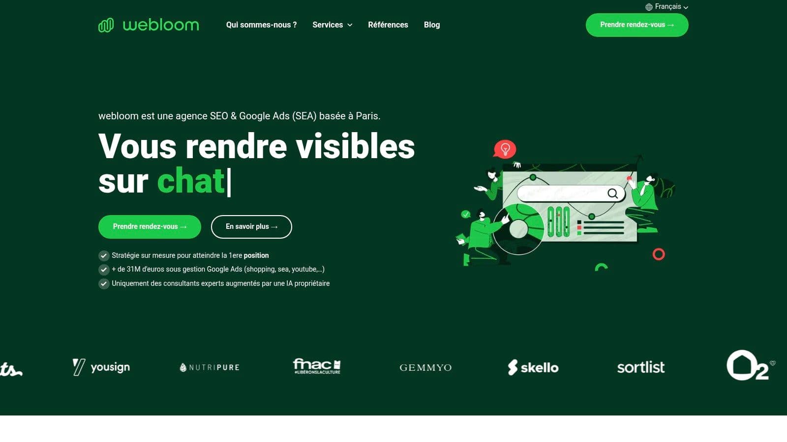 Best ai search optimization agency in paris homepage