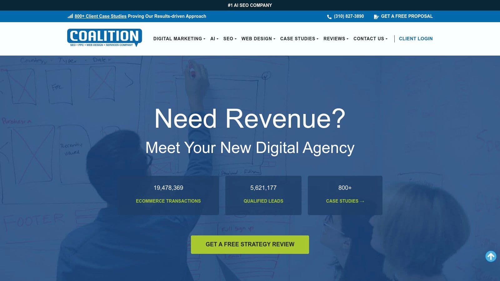 Best ai search optimization agency in los angeles website homepage