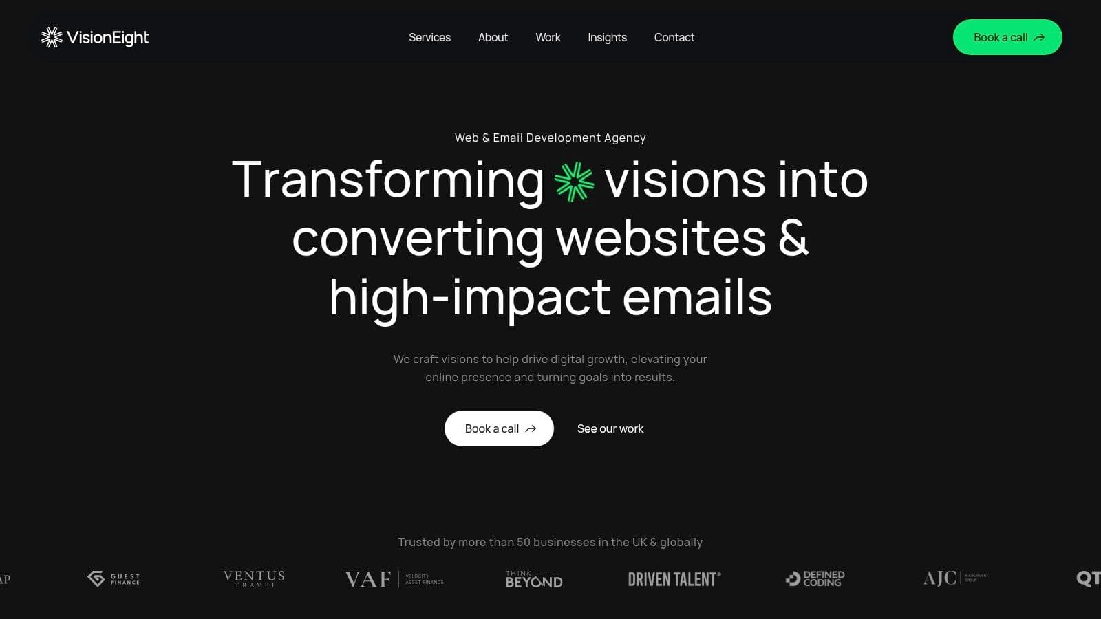 Best ai search optimization agency in london website homepage