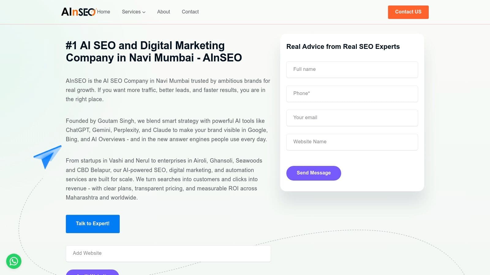 Best ai search optimization agency in mumbai seo website