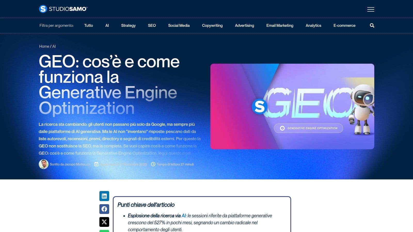 Ai search optimization agency italy ai seo