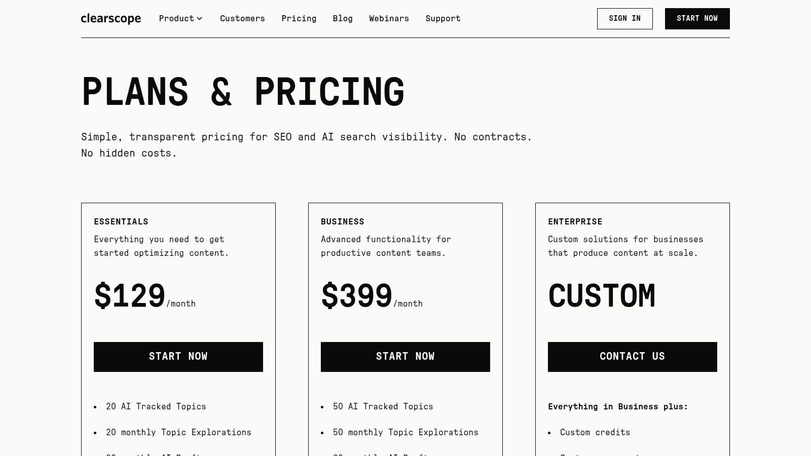 Best surfer seo alternatives pricing plans